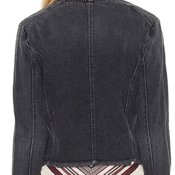 Hunter Denim Jacket Size Small Lovers + Friends - Picture 2 of 4